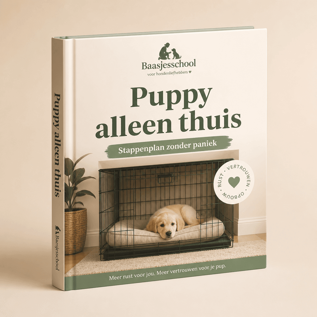Puppy alleen thuis